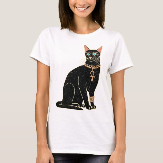 エジプト猫 Tシャツ (正面)