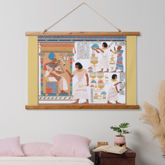 エジプト王室のデザインはがき 吊り下げ型タペストリー (寝室)