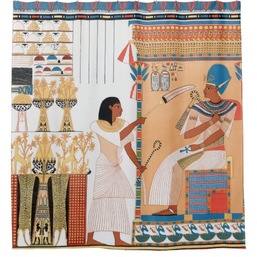 エジプト王室のデザインシャワーカーテン シャワーカーテン (正面)