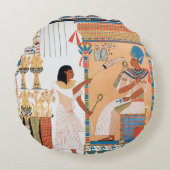 エジプト王室のデザイン円枕 ラウンドクッション (正面)