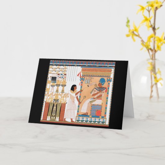 エジプト王室のデザイン カード (黄色い花)