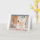 エジプト王室のデザイン カード (黄色い花)