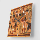 エジプト王室のパピルス スクエア壁時計 (傾斜)