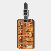 エジプト王室のパピルス ラゲッジタグ (正面縦)