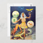 エジプト神のヴィンテージ芸術 ポストカード (正面/裏面)