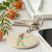 エジプト神トースヴィンテージイラストレーション キーホルダー (側面)