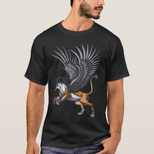 エジプト神話のヒエラコスフィンクス Tシャツ (正面)