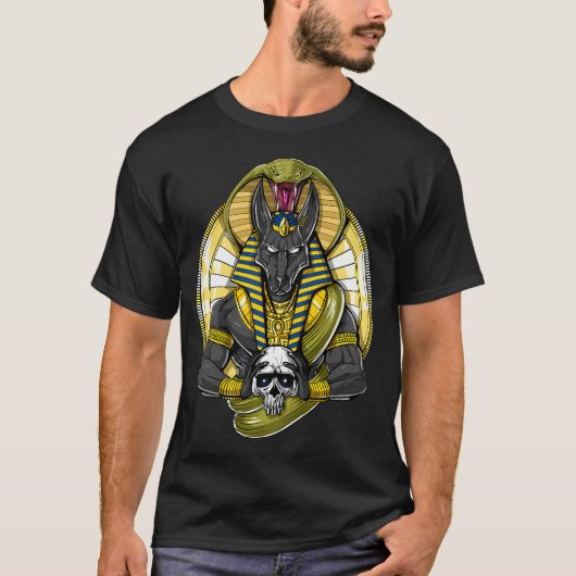 エジプト神話の神アヌビス Tシャツ (正面)