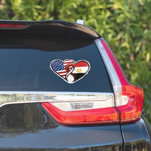 エジプト系アメリカ人のハートの旗 シール (車体側面)