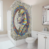 エジプト素晴らしスフィンクス – モザイクアート シャワーカーテン (インサイチュ)