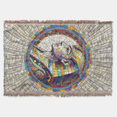 エジプト素晴らしスフィンクス – モザイクアート スローブランケット (正面)