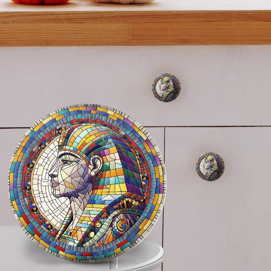 エジプト素晴らしスフィンクス – モザイクアート セラミックノブ