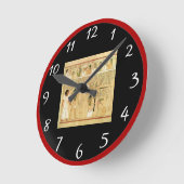 エジプト絵文字の壁時計 ラウンド壁時計 (傾斜)