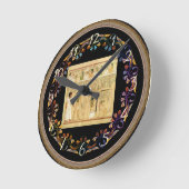 エジプト絵文字の壁時計 ラウンド壁時計 (傾斜)