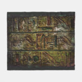 エジプト絵文字シンボルアート フリースブランケット (正面(横))