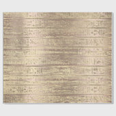 エジプト絵文字バラゴールドゴールドウッド ラッピングペーパー (フラット)