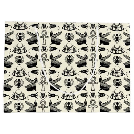 エジプト絵文字抱き枕 ラージペーパーバッグ (裏面)