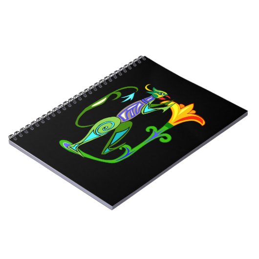 エジプト美術と蓮の花スパイラル手帳 ノートブック (左側)