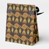 エジプト蓮の花のパターン黒いテントの好意ボックス フェイバーボックス (裏面サイド)