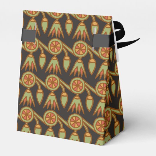 エジプト蓮の花のパターン黒いテントの好意ボックス フェイバーボックス (裏面サイド)