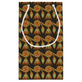 エジプト蓮の花の模様ブラックスモール抱き枕 スモールペーパーバッグ (裏面)