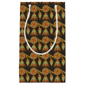 エジプト蓮の花の模様ブラックスモール抱き枕 スモールペーパーバッグ (正面)