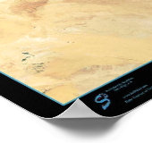 エジプト衛星ポスターマッププリントfrom宇宙 ポスター (角)