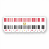 エジプト製バーコードフラッグステッカー シール (正面)
