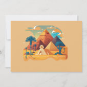 エジプト誕生日ピラミッドパーティー写真エジプト 招待状 (裏面)