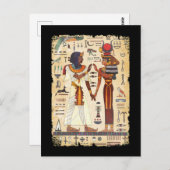 エジプト象形文字の壁の壁画エジプト文化 ポストカード (正面/裏面)