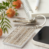 エジプト象形文字パステル金ゴールド キーホルダー (正面右)