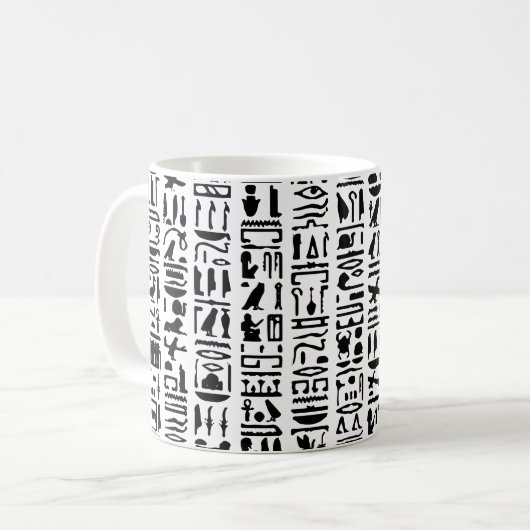 エジプト象形文字マグ コーヒーマグカップ (正面左)