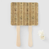 エジプト象形文字ヴィンテージテクスチャ ハンドファン (正面&裏面)