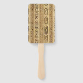 エジプト象形文字ヴィンテージテクスチャ ハンドファン (裏面)