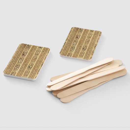 エジプト象形文字ヴィンテージテクスチャ ハンドファン (組立なし)