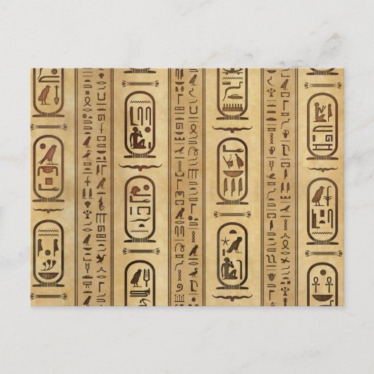 エジプト象形文字ヴィンテージテクスチャ ポストカード (正面)