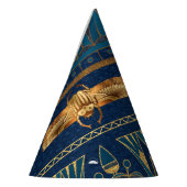 エジプト象形文字金ゴールドカブトムズゴールデングリッター パーティーハット (左)