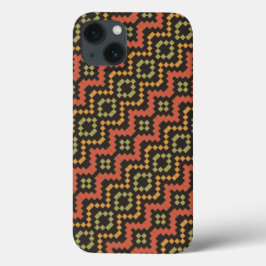 エジプト赤緑ブラックトライバルケース iPhone 13ケース