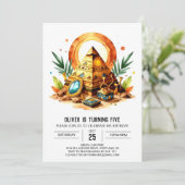 エジプト金ゴールドボホピラミッド誕生日 招待状 (スタンド正面)