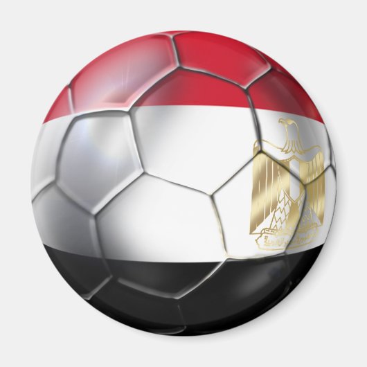 エジプト限定版サッカーボール金ゴールド紋 マグネット (正面)