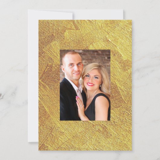 エジプト風のウェディングフォト セーブザデート (裏面)