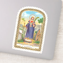 エジプト風の衣装の聖カトリーナ・アレクサンドリア シール