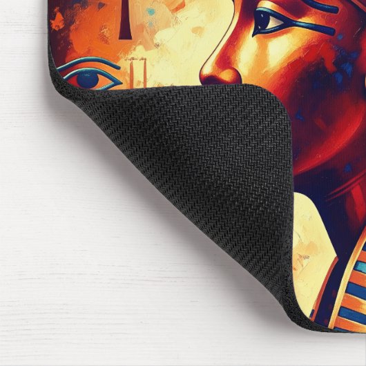 エジプト鮮やかのファラオポートレートマウスパッド マウスパッド (コーナー)