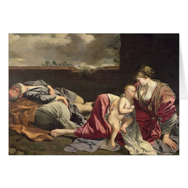 エジプト1628年への飛行の残り (正面横)