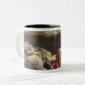 エジプト1628年への飛行の残り ツートーンマグカップ (正面左)