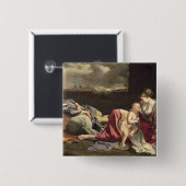 エジプト1628年への飛行の残り 缶バッジ (正面&裏面)