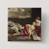 エジプト1628年への飛行の残り 缶バッジ (正面)