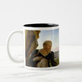 エジプト1805-6年に飛行で休ませて下さい ツートーンマグカップ (左)