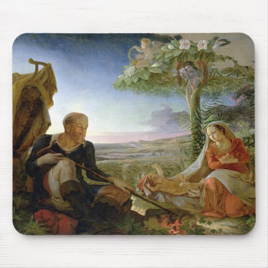 エジプト1805-6年に飛行で休ませて下さい マウスパッド (正面)