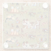 エジプト|の記号パターン ガラスコースター (裏面)